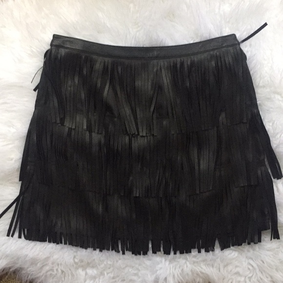 Forever 21 Dresses & Skirts - BUY1GET1 // Forever 21 Faux Leather Fringe skirt